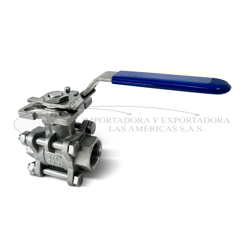 Valvula bola acero inoxidable 4tornillos con mounting npt