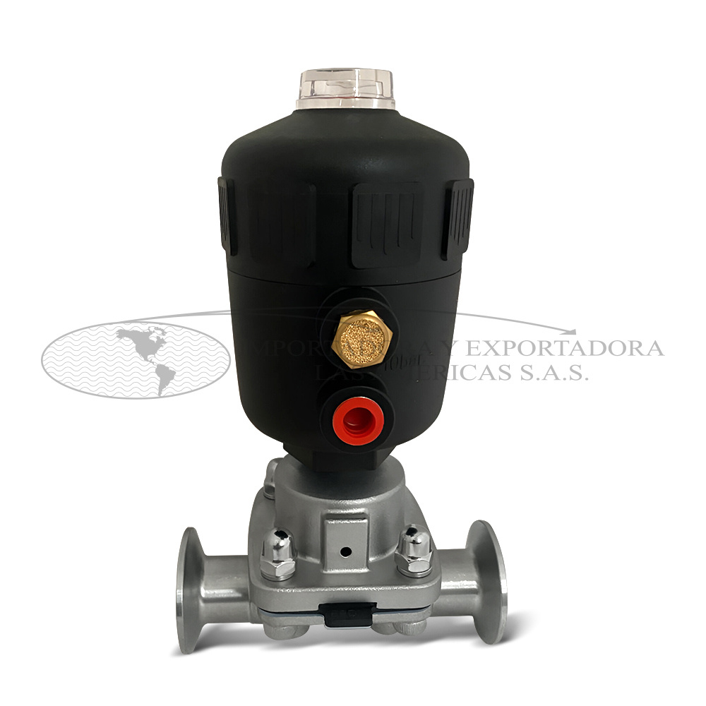 Válvula diafragma con actuador neumático